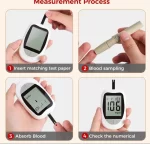 دستگاه اندازه‌گیری قند خون Blood Glucose Meter از زاویه جانبی