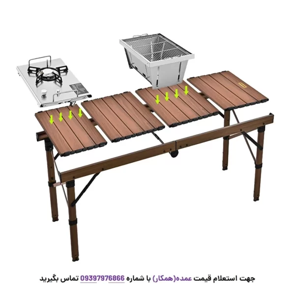 میز بار و مزه تاشو پرودو مدل PD-LFST005-BR از نمای جلو