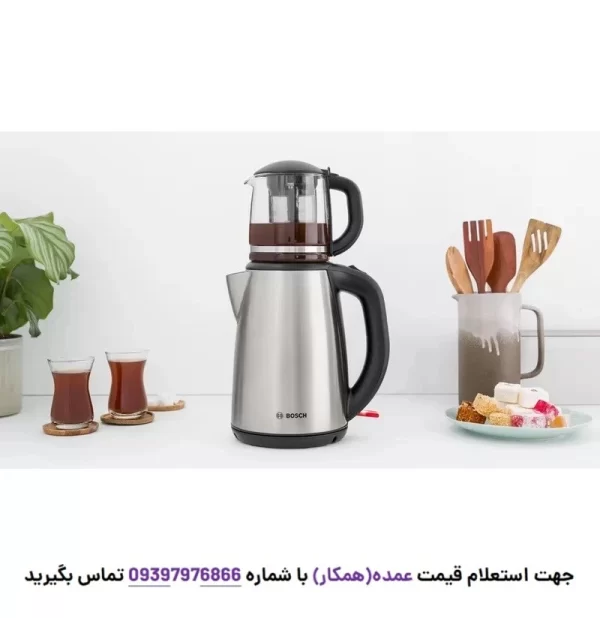 تصویر چای ساز بوش مدل TTA5603 از زاویه کناری.